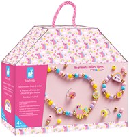 Janod jewelry craft set - Rainbow land wooden beads creative