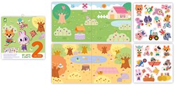 Janod Atelier - Sticker set thick reusable stickers for kids from 2 years