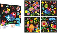 Janod Atelier - Sticker set round stickers - Creative craft toy for kids age 3+