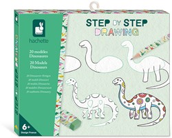 Janod creative drawing dinosaurs - step by step drawing set for kids