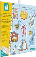 Janod creative set - Shrink plastic cats and dogs DIY craft kit