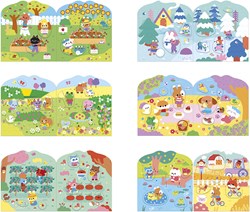 Janod sticker book - Countryside stickers for kids from 18 months