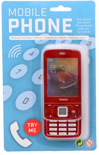 Johntoy mobile toy phone red with sound and batteries-3