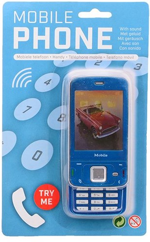 Johntoy mobile toy phone red with sound and batteries