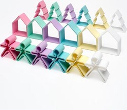 Dena silicone playset pastel 18-piece - creative and safe
