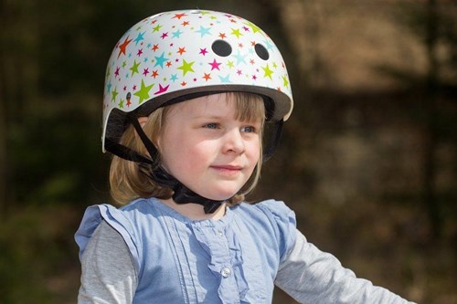 Coconuts kids helmet bike helmet purple adjustable with star print Twinkle stars-3