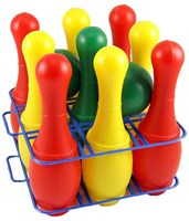 Bowling set toy - 11-piece with 9 pins and 2 balls