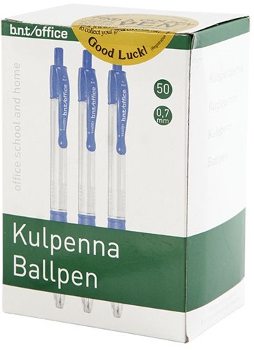 Ballpoint pen blue writing fun 50 pieces for school and office