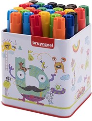 Bruynzeel felt tip pens extra thick 30 pieces in tube - colourful toy