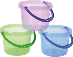 Eduplay toy buckets - transparent - set of 6 - stackable