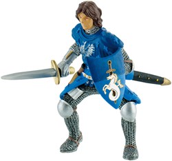 Bullyland prince play figure blue with sword - Eduplay knight toy