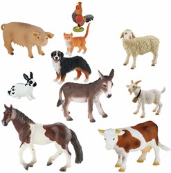 Eduplay farm playset - 10 cardboard play figures - educational toy