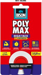 Bison mounting tape white - Poly Max Tape 1.5 m double-sided extra strong