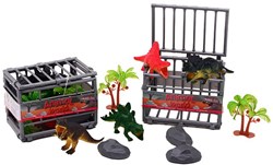 Dino playset cage toy - dinosaur figures - play fun