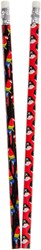 Duckiez pirate pencil HB - pirate pencil with eraser - 12 pieces