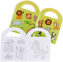 Creative coloring book with stickers wild animals coloring adventure