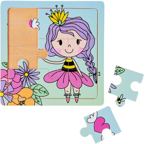 Wooden puzzle princess unicorn mermaid - fantasy toy for girls-2