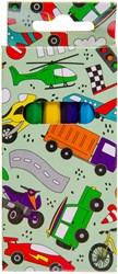 Colour pencils vehicles set 6 pieces - creative pencils for kids