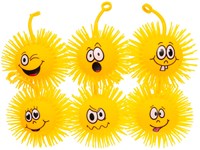 Puffer ball smiley face toy ball 10cm colorful plastic-2