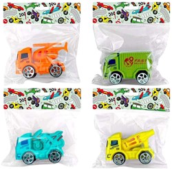 Duckiez construction vehicle toy pull-back truck plastic colorful
