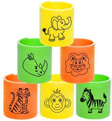 Duckiez slinky toy wild animals - colorful spring coil