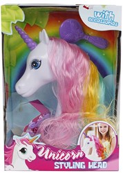 Unicorn styling head 20cm with accessories doll head toy