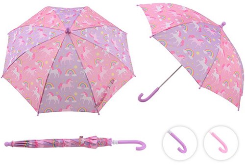 Johntoy umbrella unicorn and rainbow for girls - colorful kids toy-2