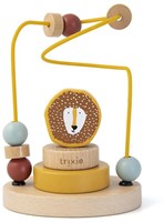 Trixie wooden bead maze - educational toy Mr. Lion yellow FSC wood-2