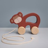 Trixie wooden pull along toy - monkey - FSC wood - baby toy - Mr. Monkey-2