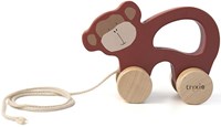 Trixie wooden pull along toy - monkey - FSC wood - baby toy - Mr. Monkey