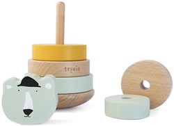 Trixie wooden stacking tower - educational toy Mr. Polar Bear green FSC