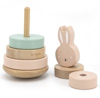 Trixie wooden stacking tower Mrs. Rabbit - educational FSC toy pink-3