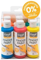 Creall finger paint set - washable kids paint 6x80ml natural