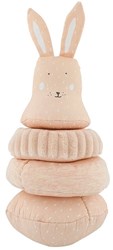 Trixie stacking tower bunny - soft wobbly Mrs. Rabbit pink toy