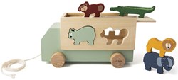 Trixie wooden toy - animal truck - FSC wooden truck with animals for kids