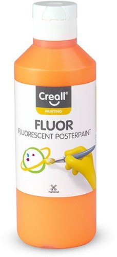 Creall poster paint orange - fluorescent kids paint 250ml
