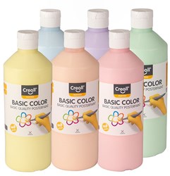 Creall poster paint set pastel - 6 pastel poster paints for kids