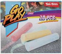 Toi-Toys jumbo sidewalk chalk 10 pieces colorful outdoor toy