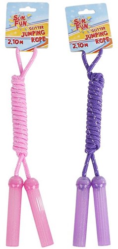 Glitter skipping rope toy Sun Fun 2.10 meters multi color