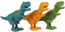 Johntoy T-Rex wind-up toy - walking dinosaur in display