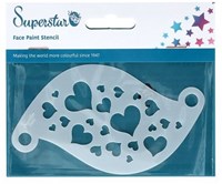 Face paint stencil hearts makeup template for kids and adults