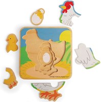 Bigjigs Lifecycle Puzzle Chicken-2