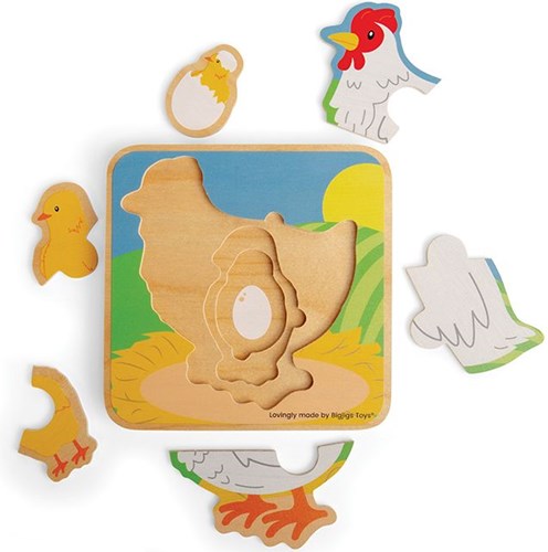 Bigjigs Lifecycle Puzzle Chicken-2