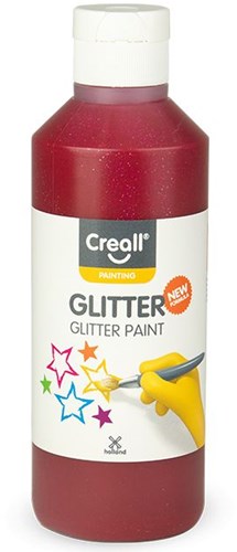 Creall glitter paint pink 250 ml - craft paint for kids and adults