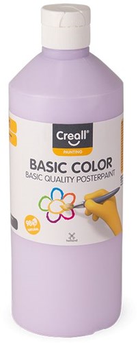Creall poster paint pastel violet 500ml - school paint for kids