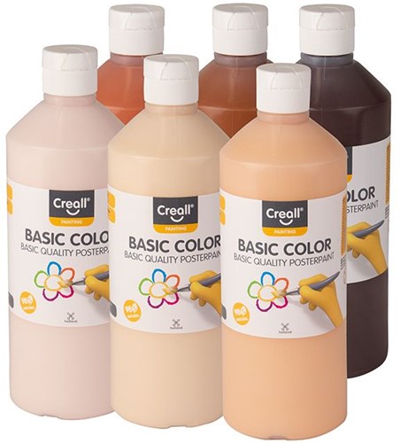 Creall poster paint toy 500ml skin color beige for children-3