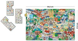 APLI Kids puzzle city seek and find - educational cardboard toy