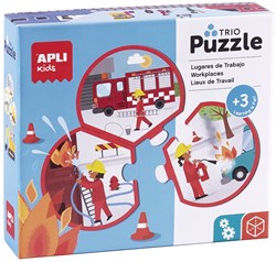 APLI Kids puzzle - professions and workplaces cardboard educational toy