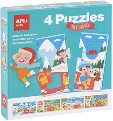 APLI Kids puzzle search and find seasons - educational cardboard toy