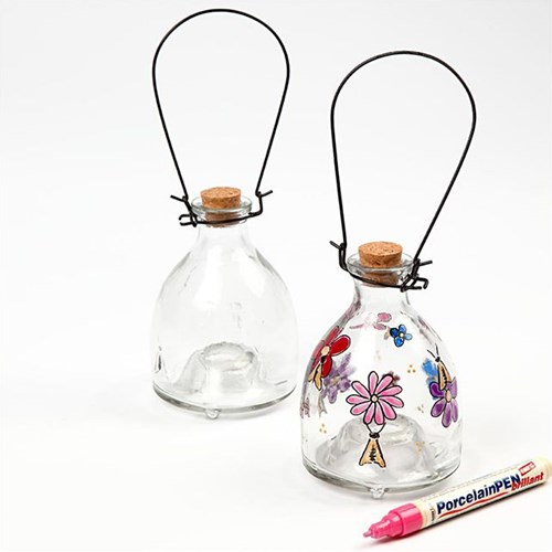 Wasp trap glass decorative transparent outdoor insect catcher 13 cm-2